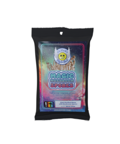 Smiles High Club Magic Mushroom Spores – Orisa India Strain. A premium 10ml spore syringe in aqueous solution, featuring vibrant cosmic-themed packaging.